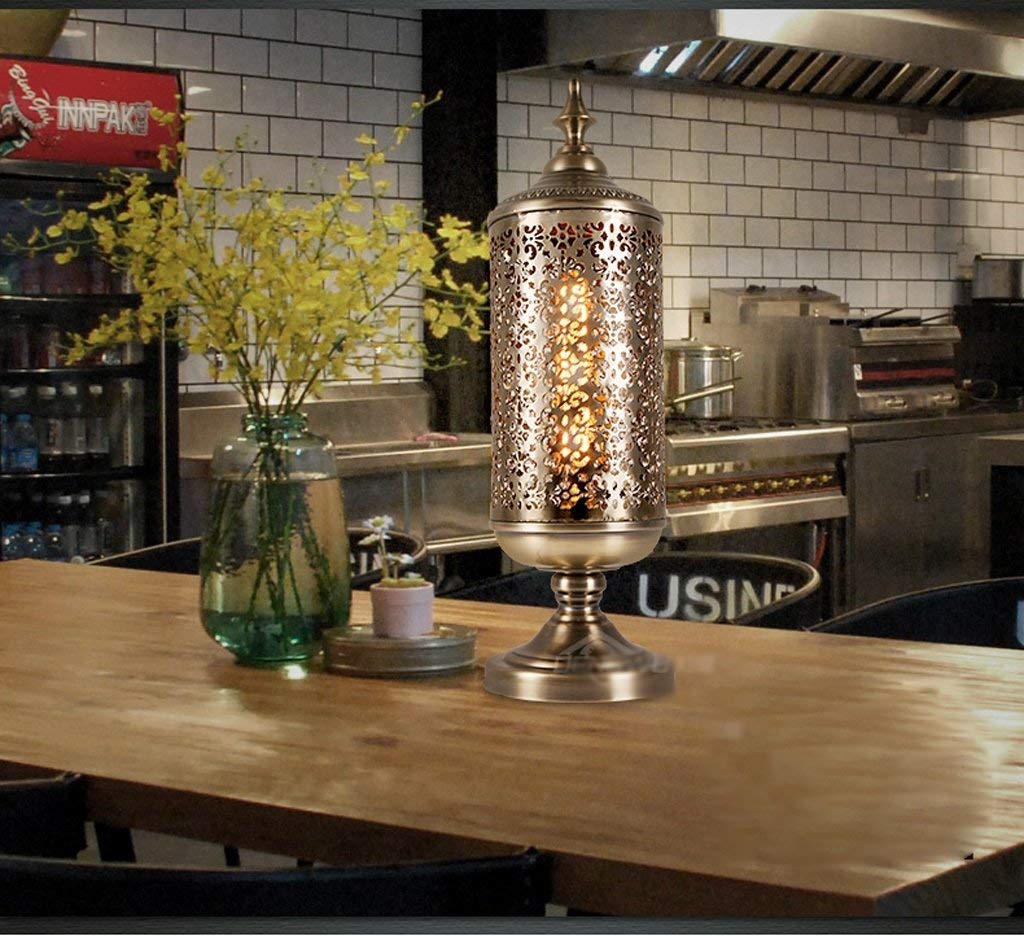 Lámparas de Mesa para Sala de Estar, lámparas de Mesa Decorativas Retro Creativas, lámparas de Mesa para Restaurante, Dormitorio, Sala de Estar, Arte Industrial del Viento, lámpara de Escritorio