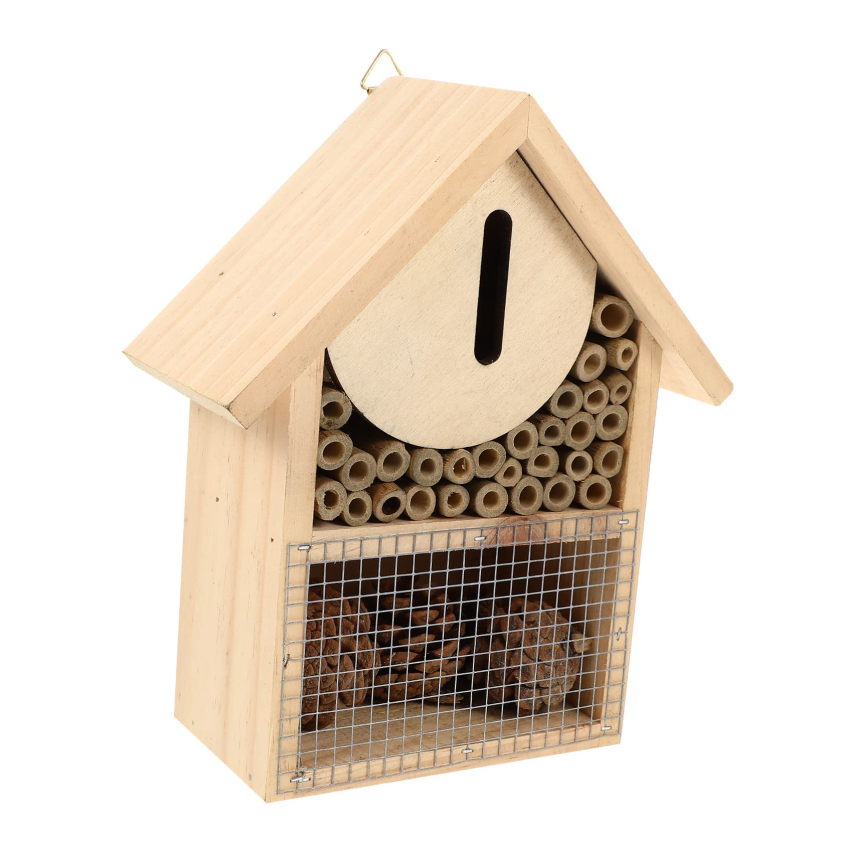 Casetta per Api in Legno Appeso per Giardino Design Decorativo per Insetti Solitari