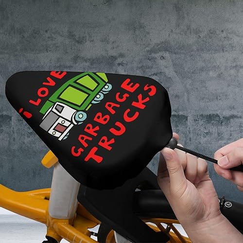 Miniatura 7 de I Love Trash Garbage Trucks Bicycle Seat Cover Waterproof Bike Seat Cushion Cover Protector Saddle Cover for Outdoor Biking