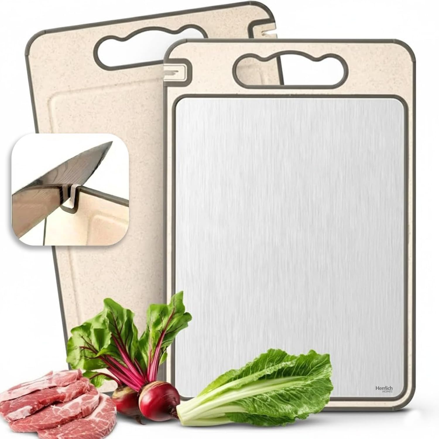 Premium Stainless Steel Chopping Board - Herrlich Homes -16