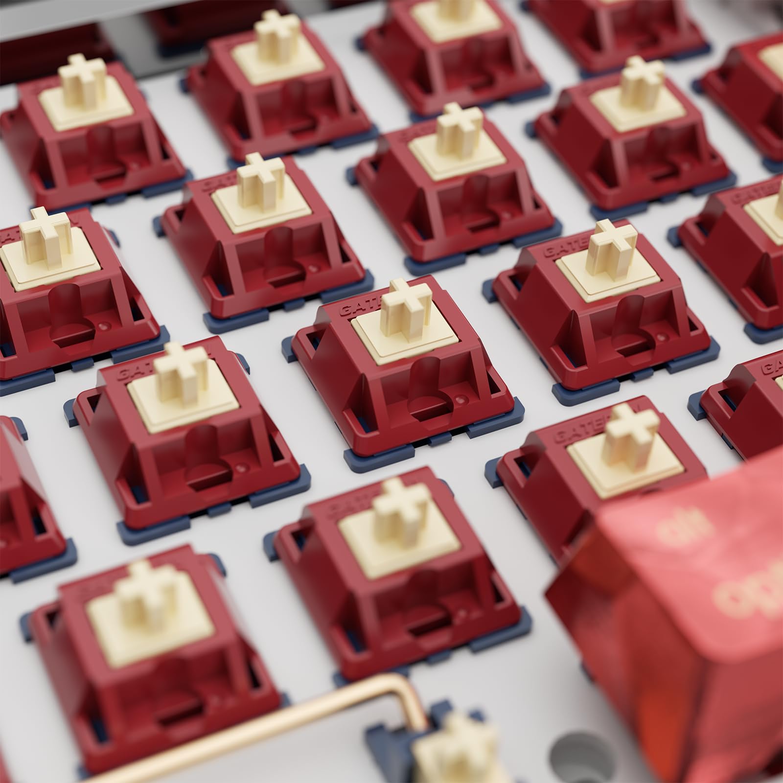 Interruptor Gateron Quinn, táctil, de 5 pines, 59 GF, RGB, prelubricado, para teclado gaming, DIY (72 piezas)