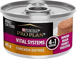 Purina Pro Plan Vital Systems Chicken Wet Cat Food Pate 4-in-1 Brain, Kidney, Digestive Aand Immune Formula - 3 oz. Can