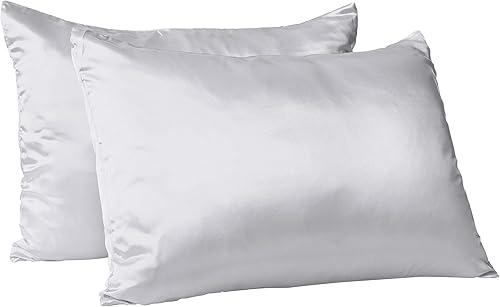 Miniatura 2 de Morning Glamour 2 unidades, fundas de almohada, Marfil, Satin, Plateado, 20x26