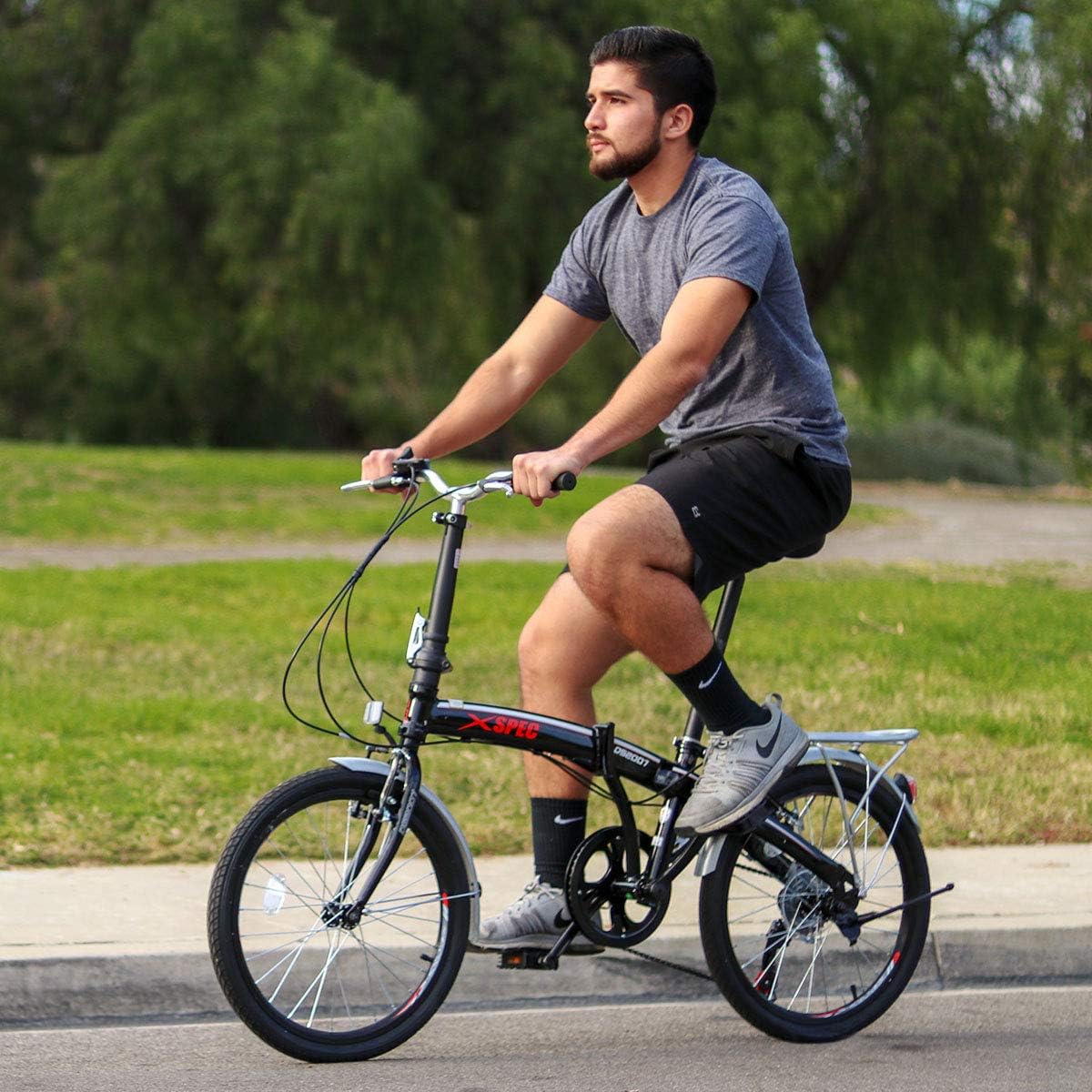 Xspec 20" 7 Speed Folding Compact City Commuter Bike (NOT an Electric Bike)