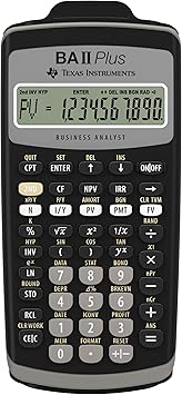 Texas Instruments IIBAPL/TBL/1L1 BA II Plus Financial Calculator, Black, small