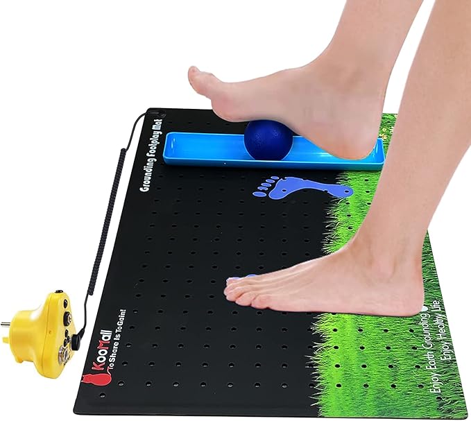 Foot Play® Grounding Massage Mat, Anti Static Roller Feet Pad, Connect Earth Reduce Inflammation