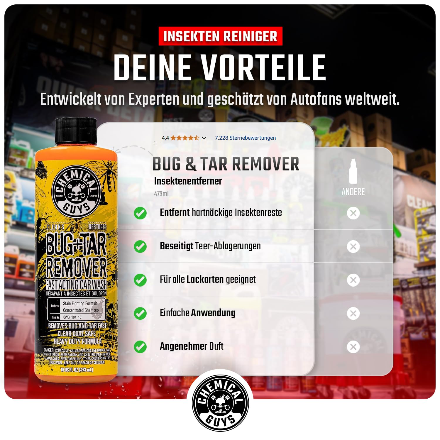 Chemical Guys Bug & Tar Heavy Duty Car Wash Shampoo (473ml)