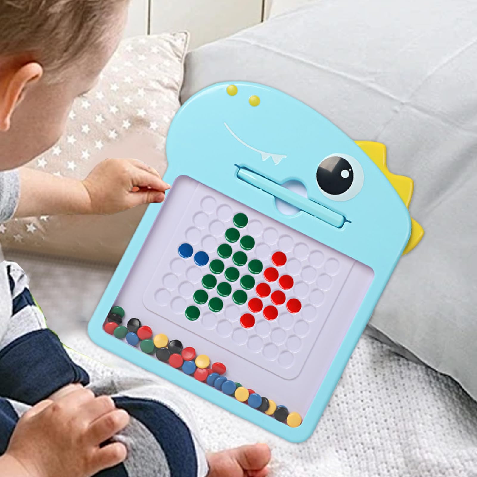 Scheda da scaratura magnetica - divertente cuscinetto da disegno magnetico con perline per bambini | Apprendimento precoce Doodle giocattolo per bambini di età compresa