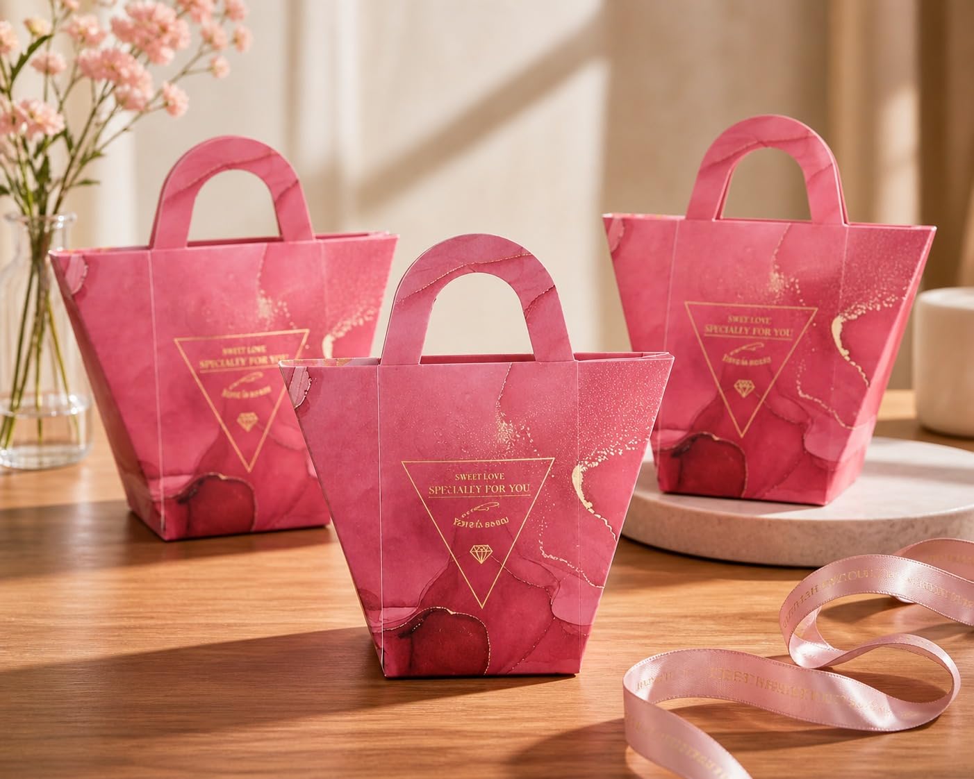SATYAM KRAFT 20 Pcs Red Decorative Folding Paper Gift Boxes For Gifting Chocolates, Dryfruits Items - Fancy Decorative Packaging In Wedding,Pooja Function,Christmas,Birthday,Xmas Gift,Return Gift (Pack of 20) (BROWN)-image-27