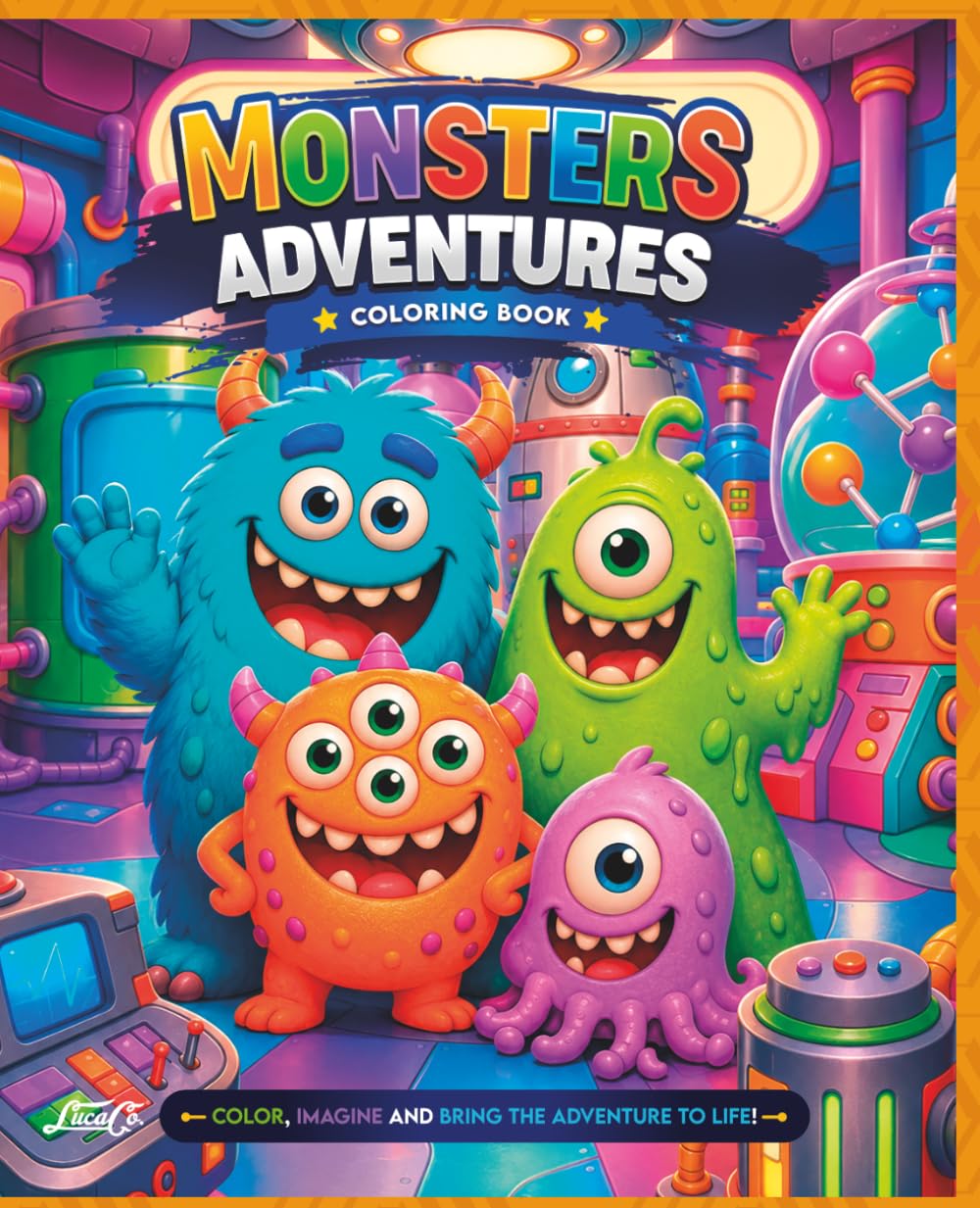 Monster World Adventures Coloring Book: Cute and Friendly Monsters for Creative Coloring Adventures