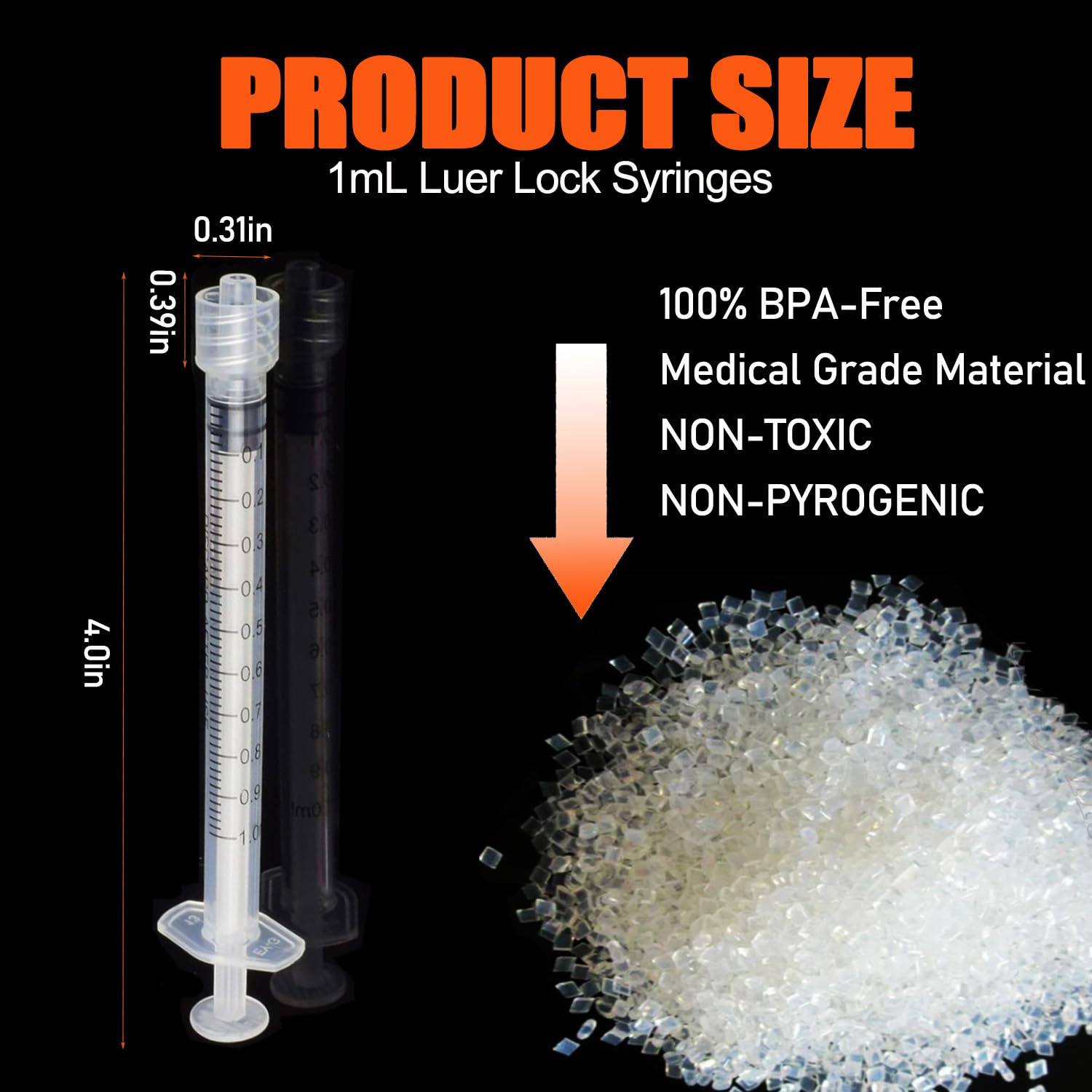 30Pack 1ml Luer Lock Syringe without Needle Small Syringes Professional — Amazon image 2