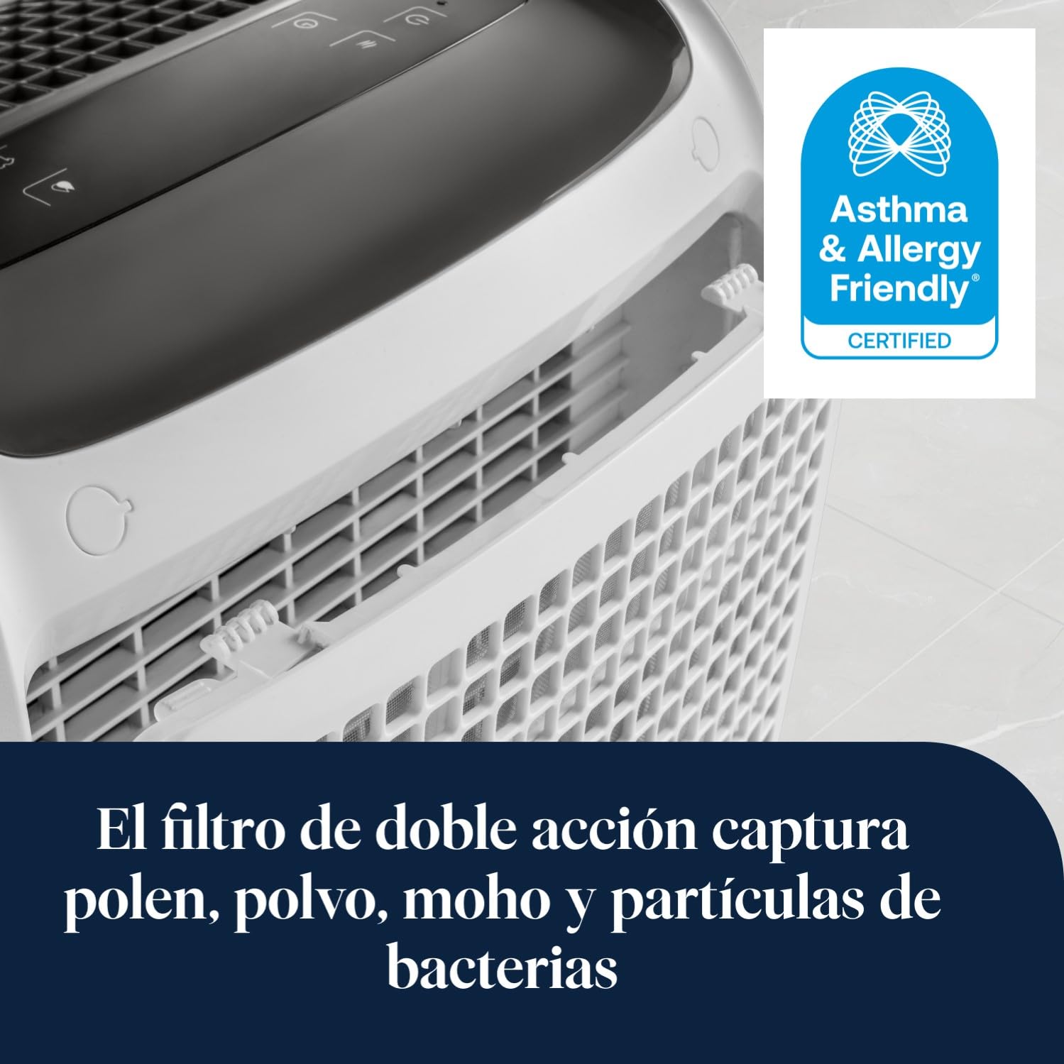 De’Longhi Tasciugo AriaDry Multi - Deshumidificador Doméstico Portátil, 25L/Día de deshumidificación, Función Secado de Ropa, Anti-Moho, Silencioso, Temporizador, Blanco (DDSX225)