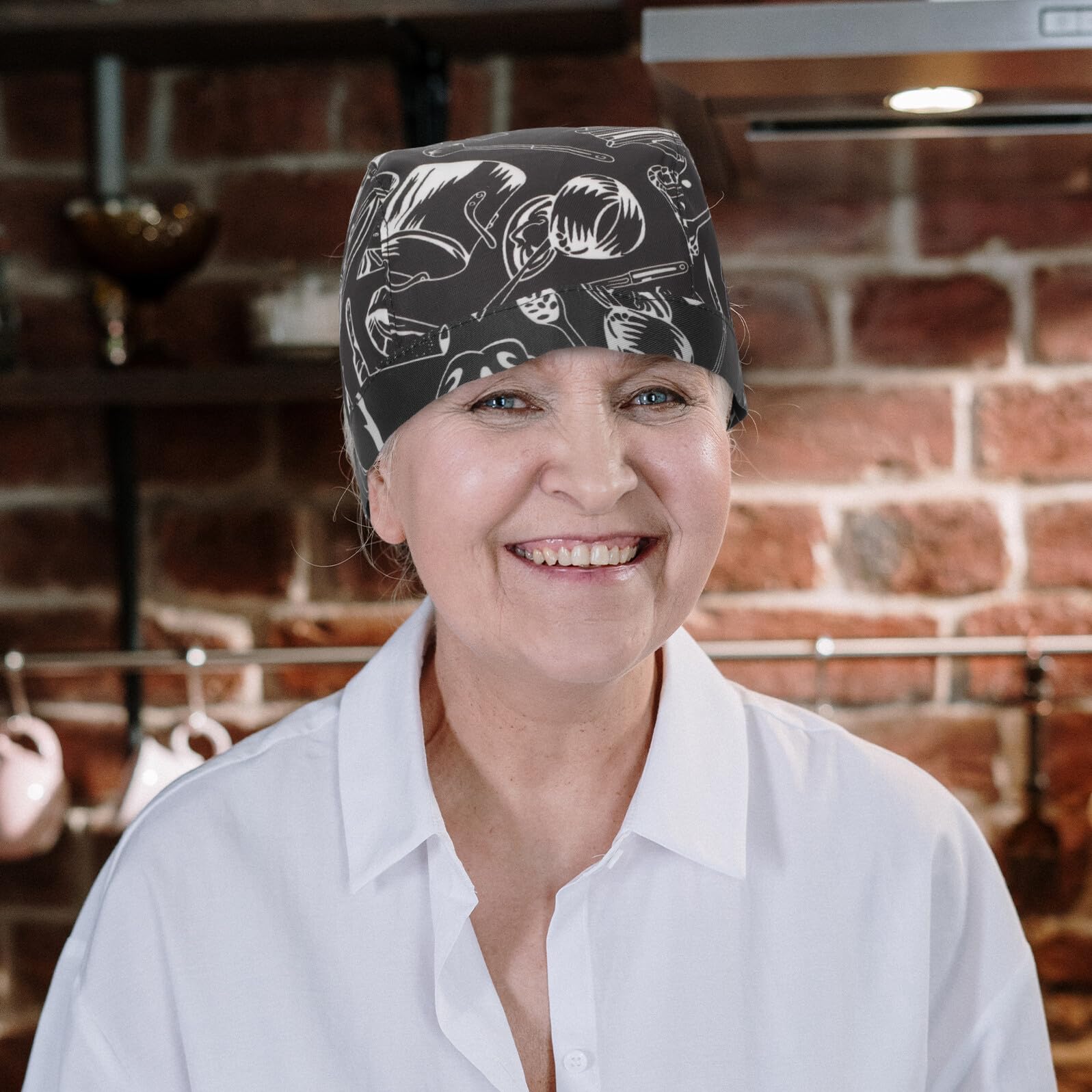 Gorro de Chef para Cocinar Ajustable de Algodón, 6 Unidades | Unisex para Hombres y Mujeres, Uso Comercial y Pubs, Transpirable y Cómodo, Mantiene el Cabello Recogido