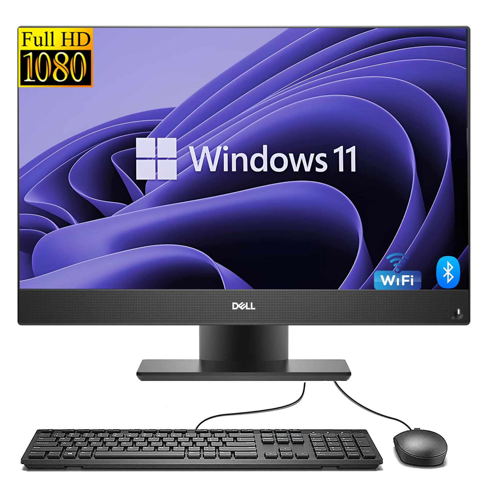 Dell Optiplex 5270 - Ordenador de sobremesa todo en uno, con monitor de 21,5 pulgadas, Intel Core i5-9500, 16 GB de RAM, 256 GB SSD, WiFi, Bluetooth, teclado QWERTY de EE.UU., Windows 11 Pro