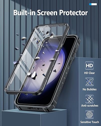 Miniatura 10 de Funda para Samsung Galaxy S23-Plus funda protectora resistente a prueba de golpes con funda de clip para cinturón y soporte protección de grado