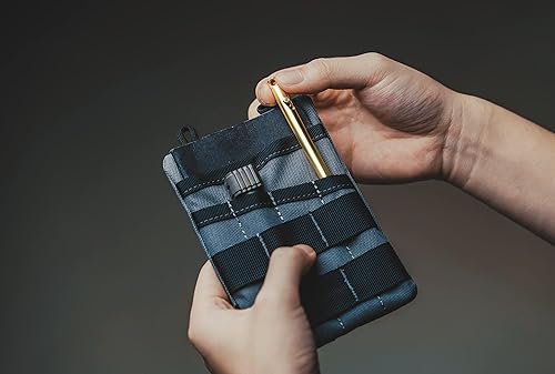 Miniatura 9 de KeyUnity KP00 - Bolígrafo de acción de perno de aleación de titanio con recambios adicionales, bolígrafo retráctil de bolsillo para uso diario,