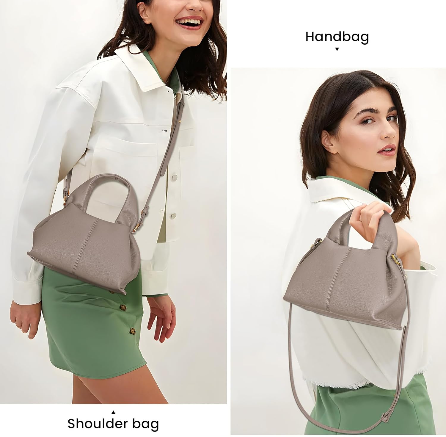 JQWYGB Cloud Pouch Dumpling Clutch Purse Women Tote Shoulder Retro Crossbody Bag with Removable Strap