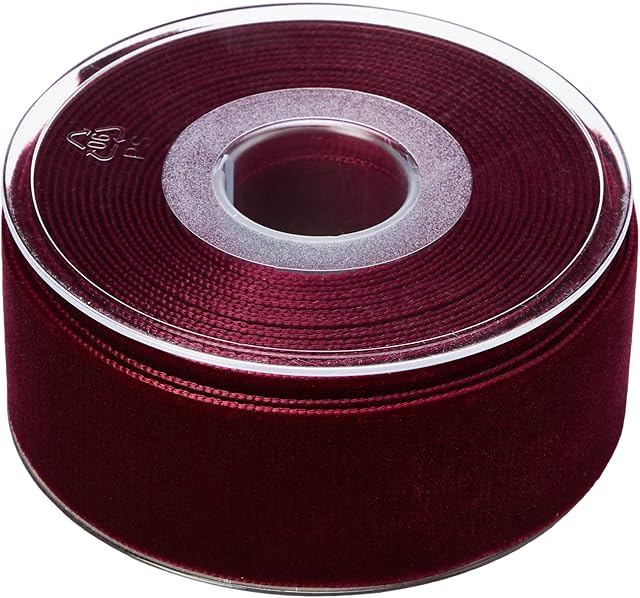 Berisfords Velvet Ribbon, Burgundy, 10.2 x 4.5 x 10.2 cm