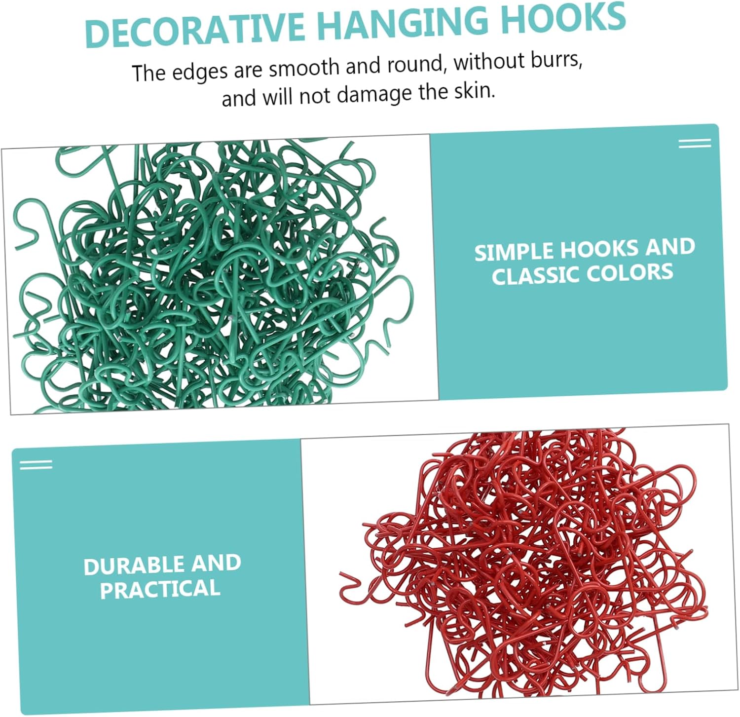 200pcs Christmas Tree Hooks Mini Hooks for Festive Decoration for Hanging Ornaments Xmas Trees and Garlands