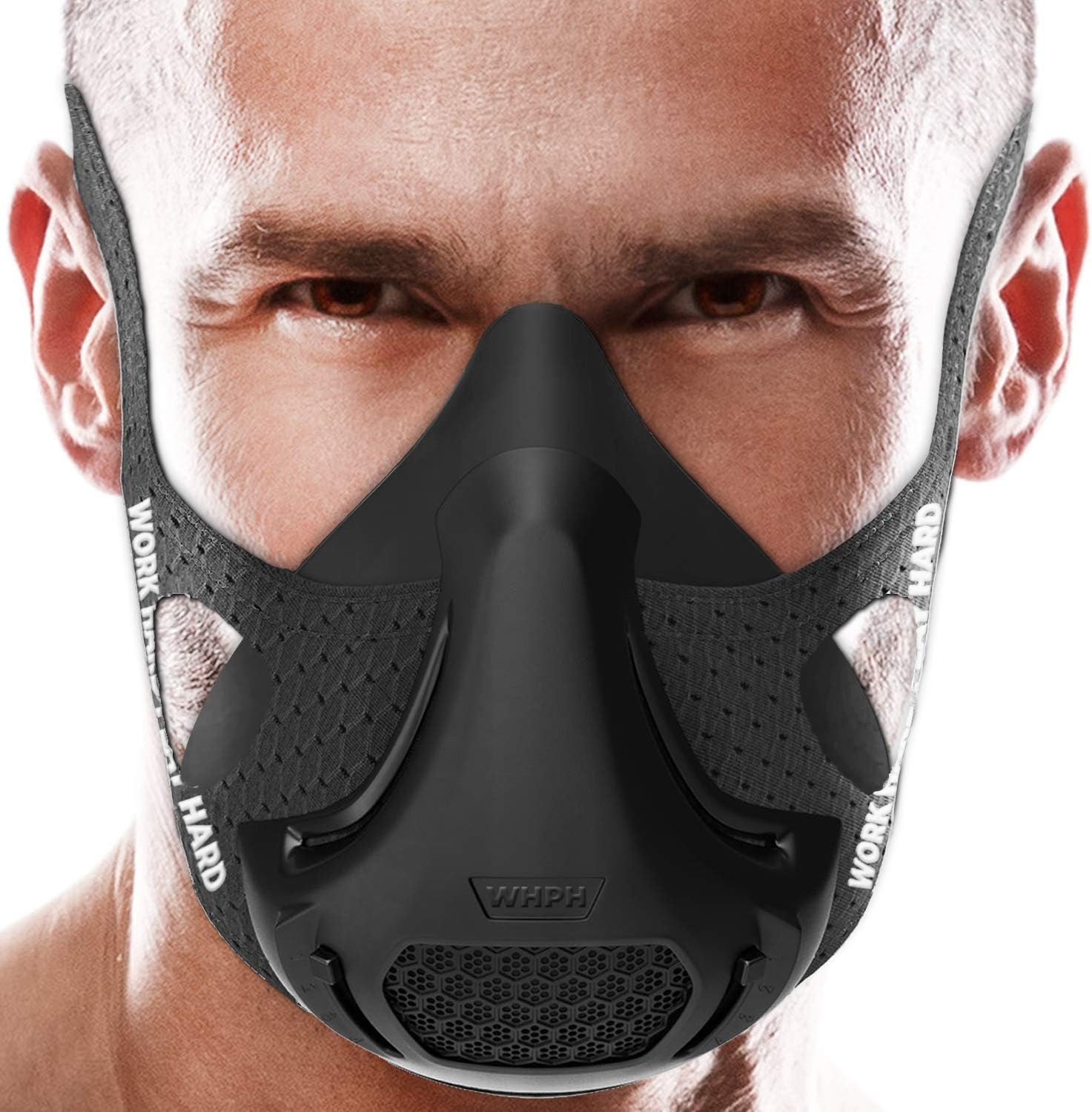 VO2MAX Training Mask - Workout High Altitude Elevation Simulation Oxygen Air - for Gym, Cardio, Fitness, Running, Endurance, Resistance and HIIT (Black)