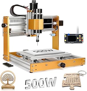LUNYEE 3018 PRO MAX 500 W Fresadora CNC de metal completo, interruptor de limite de 3 eixos e parada de emergência para cortar madeira acrílica MDF PCB plástico, área de trabalho: 300 x 180 x 80 mm