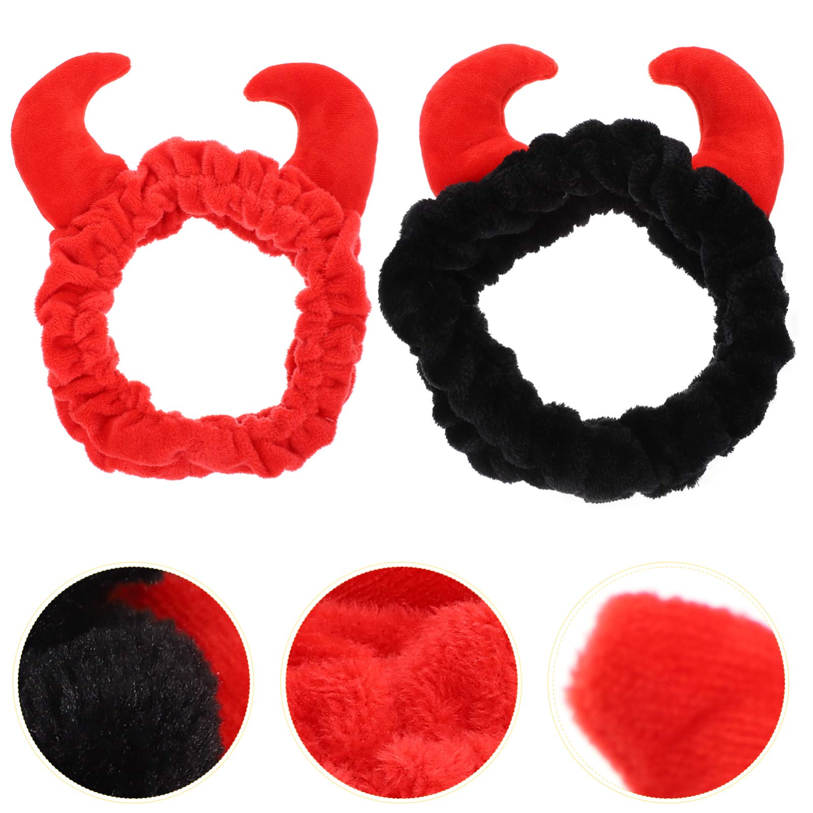 Cerchietto Chioma Donna a Corna 2 Pezzi, per Cosmetica | Morbido e Delicato sulla Pelle, per Make-up e Maschera Viso, Stile Lovely, Accessorio Riutilizzabile