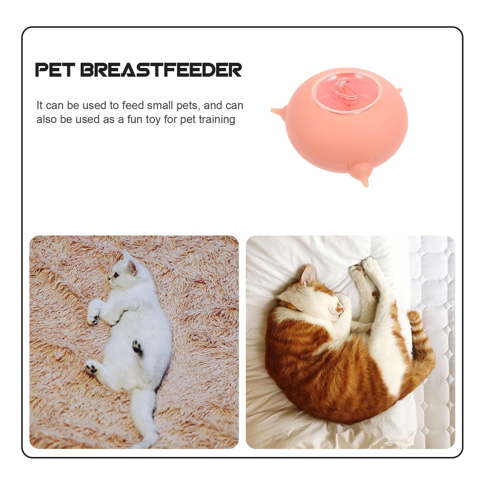 Mangiatoia per Cuccioli 200ml Tettarelle in Silicone, Strumento per Alimentazione Gattini e Piccoli Animali Domestici, Accessorio per Ragazzo Ragazza Animali Appena Nati