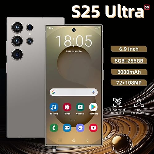 Miniatura 2 de Teléfono inteligente C25 Ultra desbloqueado, pantalla FHD+ 1440x3040 de 6.9 pulgadas, 8 GB de RAM 256 GB de ROM, Snapdragon 8 Elite, cámara AI