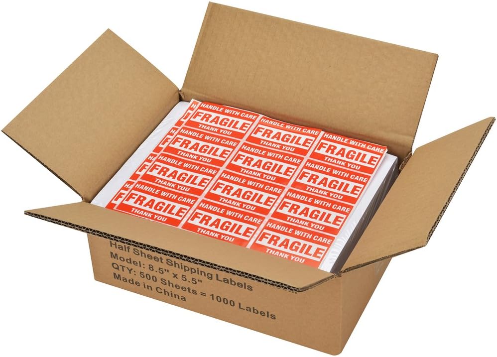 MFLABEL 4000 Half Sheet Laser/Ink Jet Shipping Labels