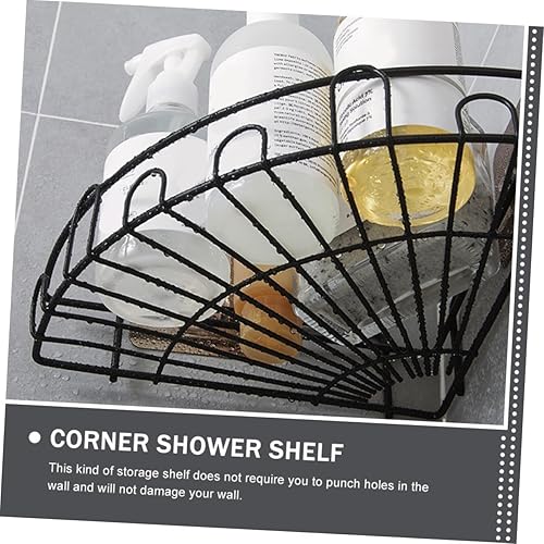 Miniatura 5 de Estante de esquina de ducha montado en la pared, estante triangular para artículos diversos, organizador de baño, diseño de perforación, ahorro de