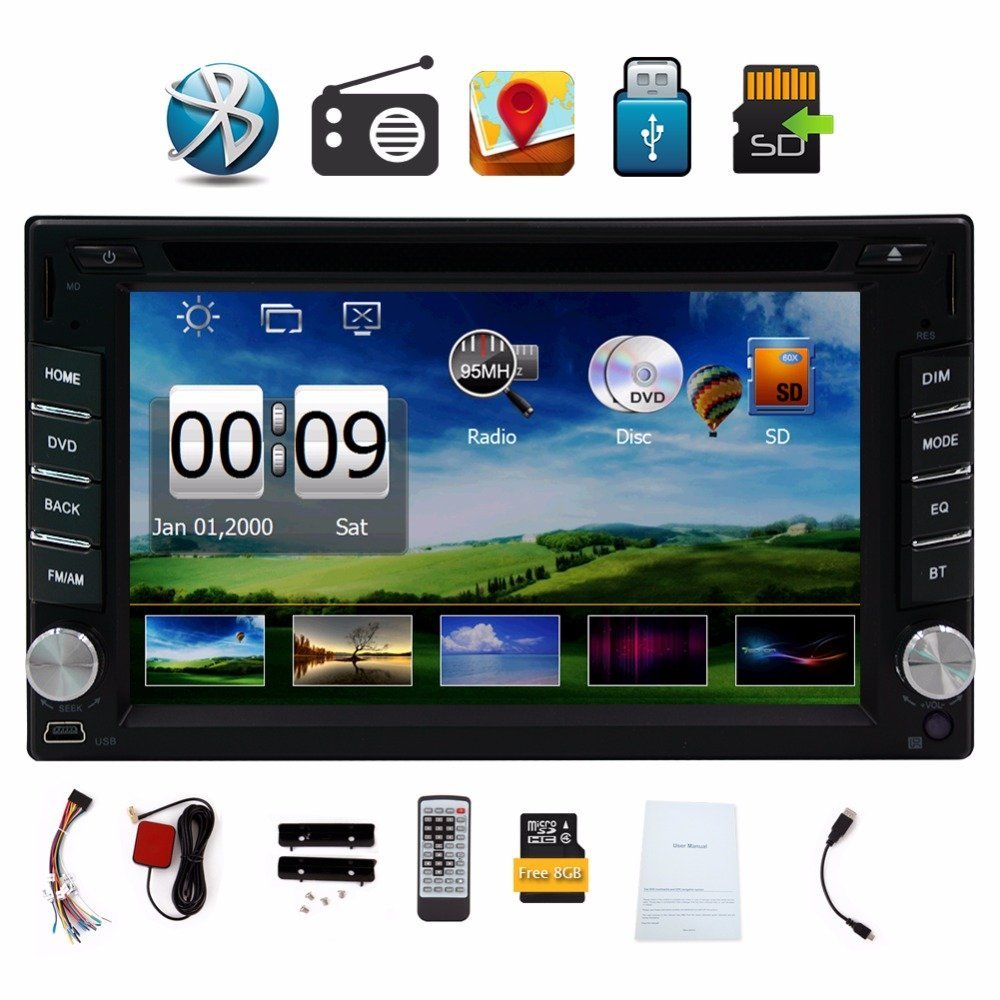 Eincar 2 Din Car Autoradio Bluetooth Double Din Car DVD GPS Player in