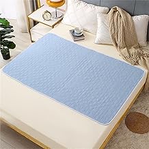 FANSU Traversine Lavabili per Incontinenza per Adulti Neonato Anziani, Tinta unita Traverse Letto Riutilizzabili Coprimaterasso, Assorbente Impermeabile Protezioni (blu,50x70cm)