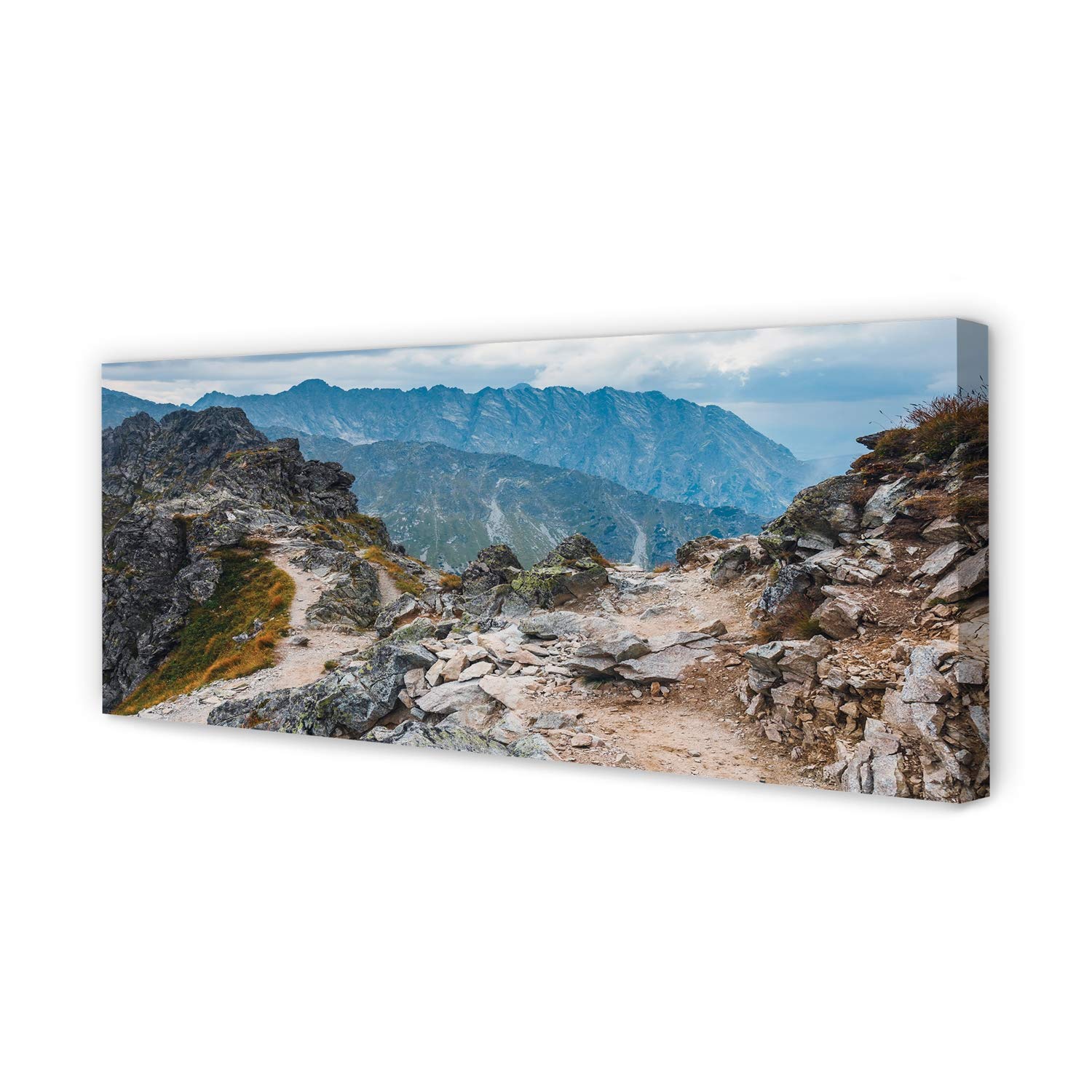 Montagnes tableau peinture sur toile nature pour grand salon lumineux Tulup