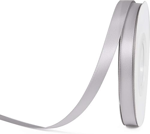 Miniatura 73 de YAMA Cinta de satén de doble cara, 7/8 pulgadas, 25 yardas para envolver regalos, color rosa