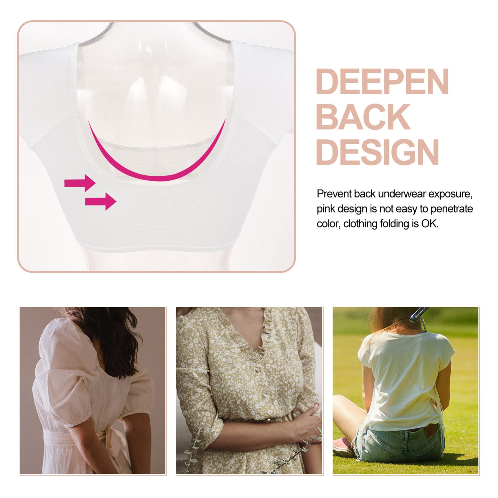 DOITOOL Gilet anti-transpiration respirant et lavable sous les aisselles pour femmes et filles