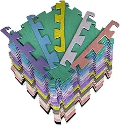 Kit 12 Tatames 50x50x10mm Economico (Colorido)