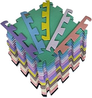 Kit 12 Tatames 50x50x10mm Economico (Colorido)