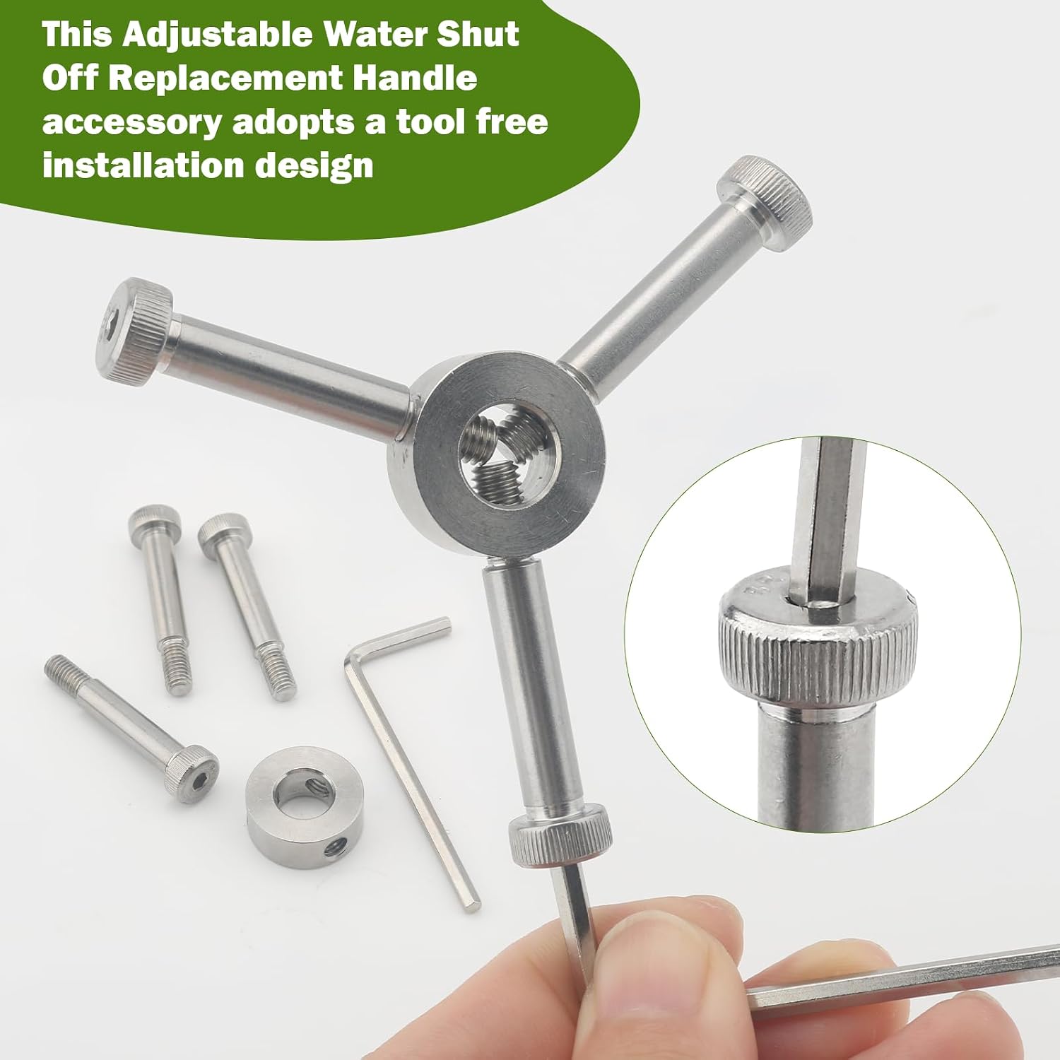Adjustable Universal Spigot Handle, Upgraded Outdoor Faucet Handle | universal spigot handle, universal hose bib handle Compatible with, outdoor garden faucets, hose faucets, round wheels,2 pack