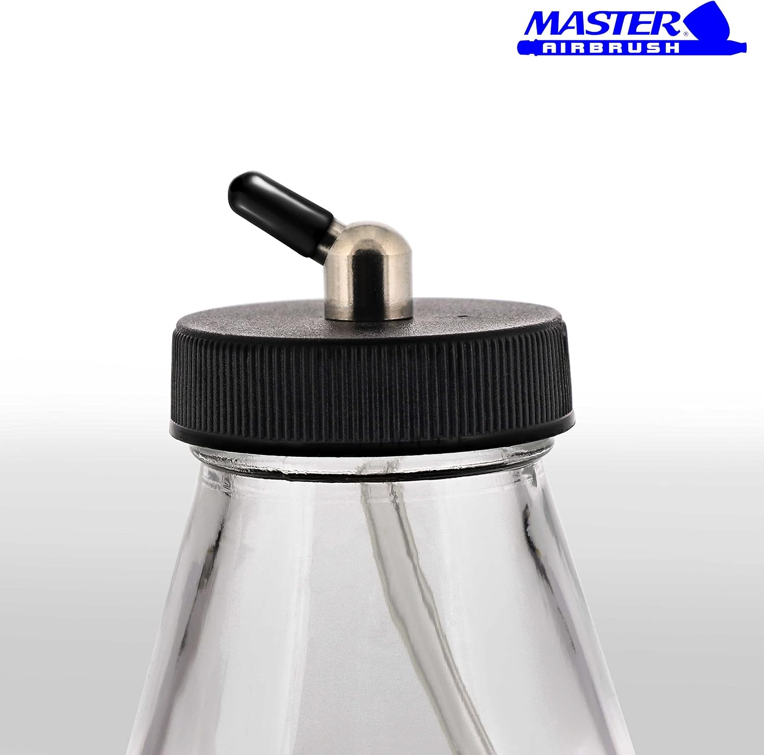 Master Airbrush Siphon Bottle Jar Adapter Cap Covers (Pack of 36) - Black Plastic Plugs, Prevent Paint Spills - Fits Single-Action, Dual-Action Bottom Feed, Suction Feed Lid Assembly Connector Fitting