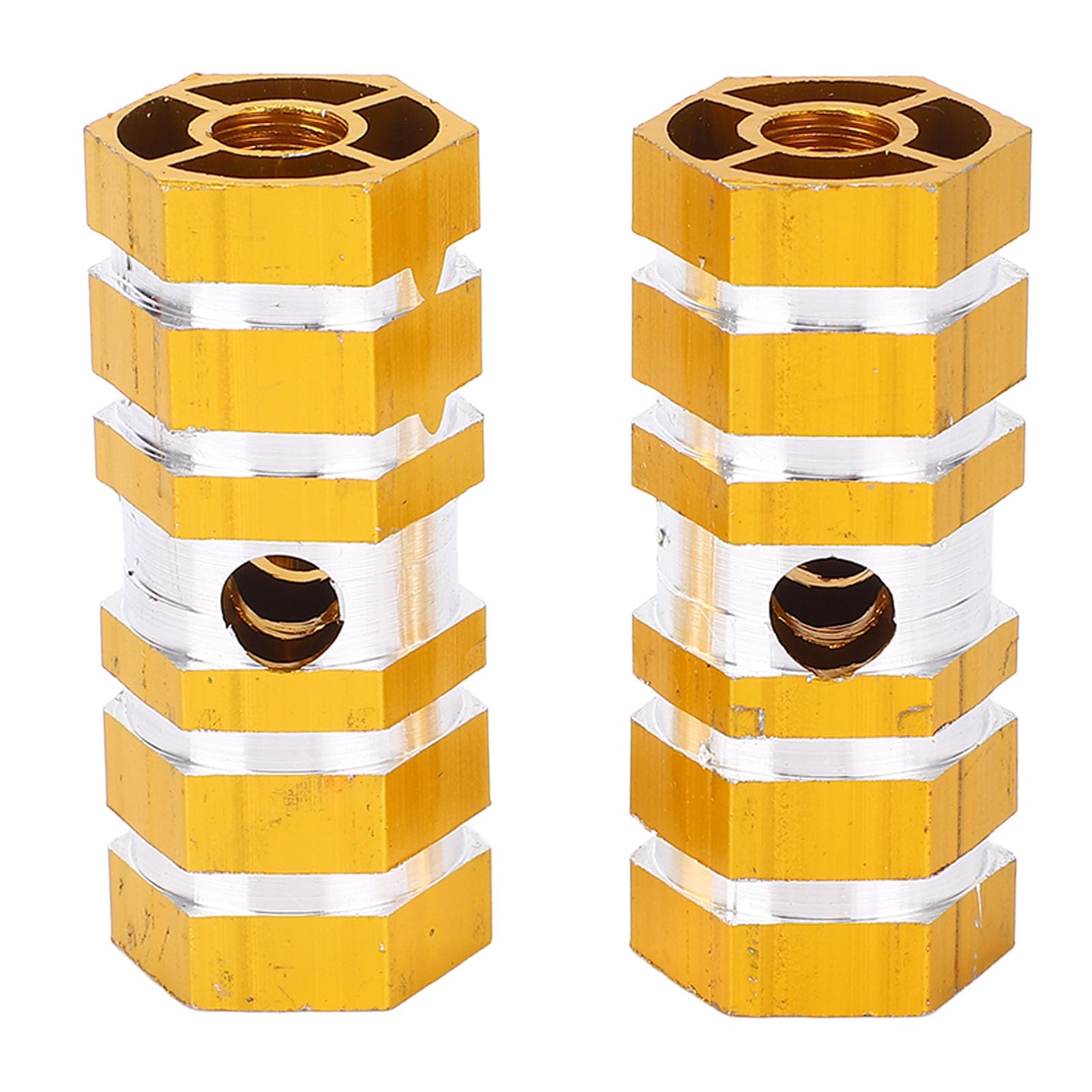 Aluminum Alloy Stunt Pegs,Cycle Pedals Axle Foot Rest Pegs Anti Slip,Easy to install,Compatible with a Variety of Mountain Bikes (Gold)