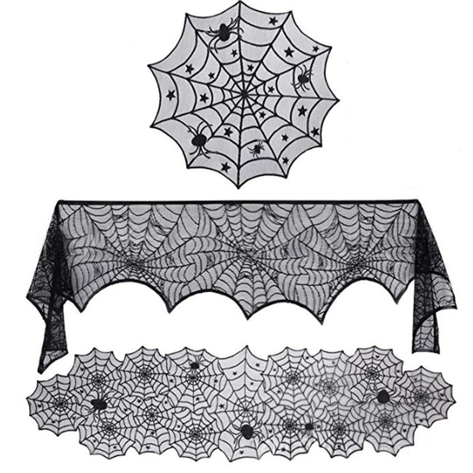 Plcpdm K Halloween Tablecloth And Light Covers Set For Dining Table Mantels Holiday Decorations Washable Table Runner Lampshade Halloween Linen