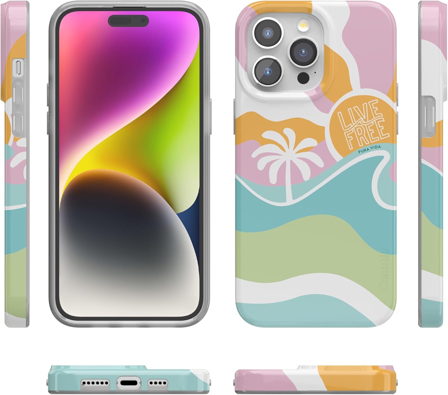 Casely iPhone 15 Pro Case | Pura Vida | Tropical Dreams | Compatible with MagSafe | Classic Ultra Slim Design