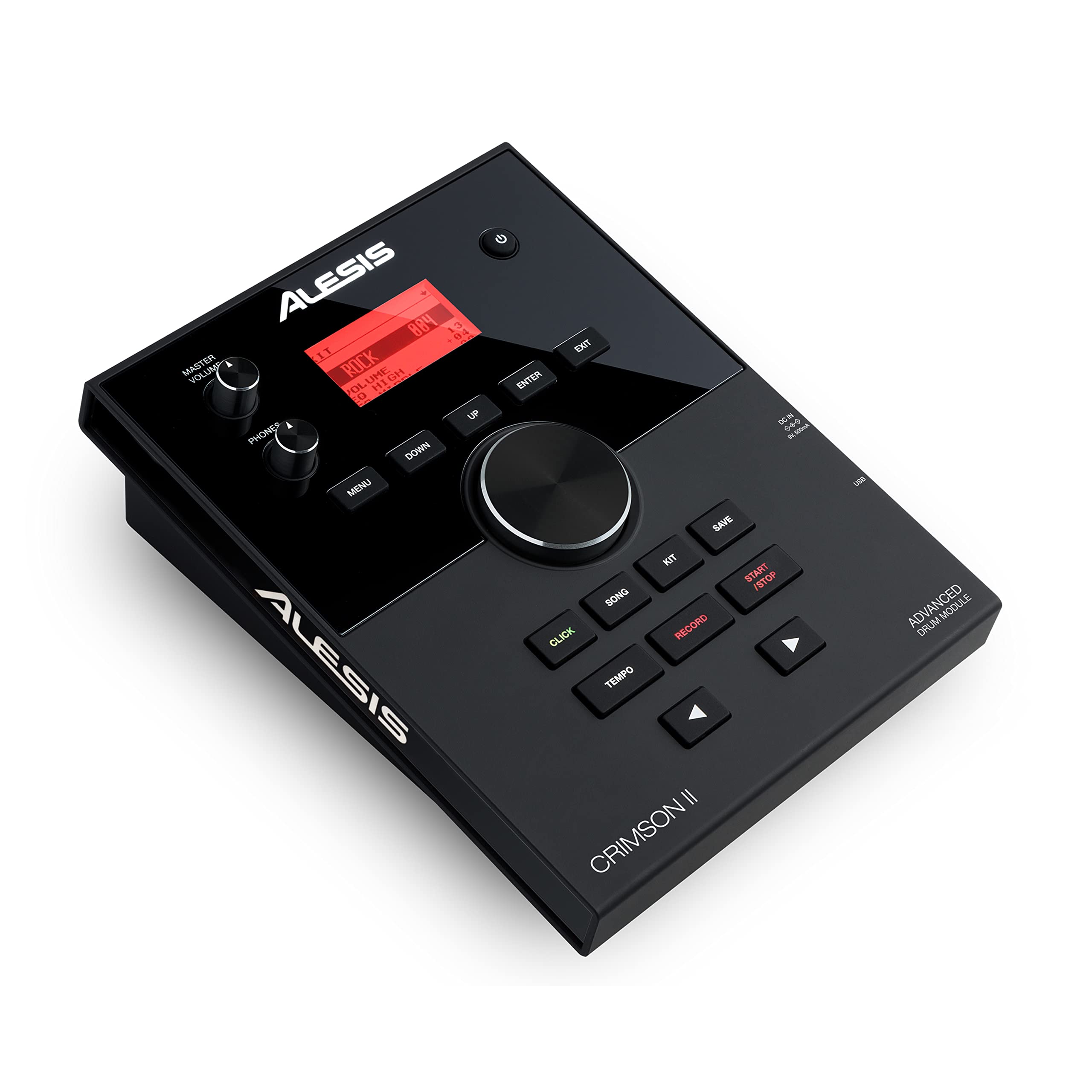 Alesis Drums Crimson II SE - Batteria elettronica con MIDI In/Out, pad doppia zona, ride tripla zona, piatti con choke, compatibile con doppio pedale