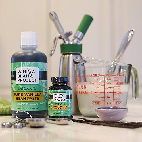 Miniatura 8 de Pasta orgánica de vainilla  Necesidad de hornear  Vainilla pura para cocinar  Proyecto de vainilla  1 cuarto de galón, 32 onzas