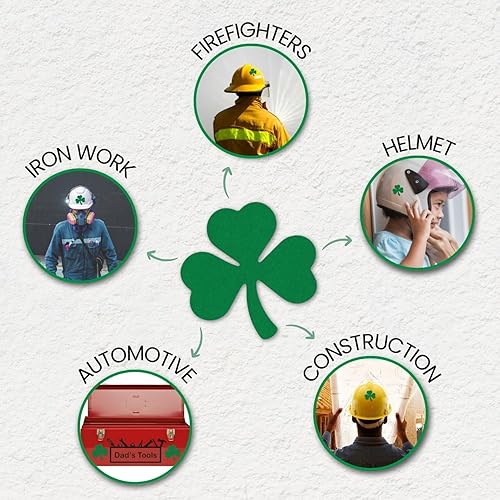 Miniatura 7 de LiteMark Calcomanía reflectante verde de trébol de 2 pulgadas para casco, caja de herramientas, laptop, etc. Paquete de 3