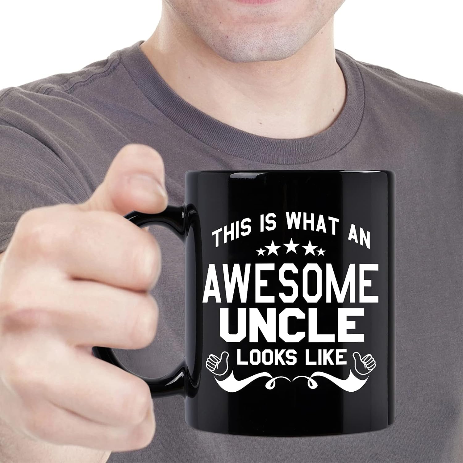 Cabtnca Christmas Gifts for Uncle, This is What an Awesome Uncle Looks Like Coffee Mug, Mug Gifts from Niece Nephew, 11 Oz - Image 2