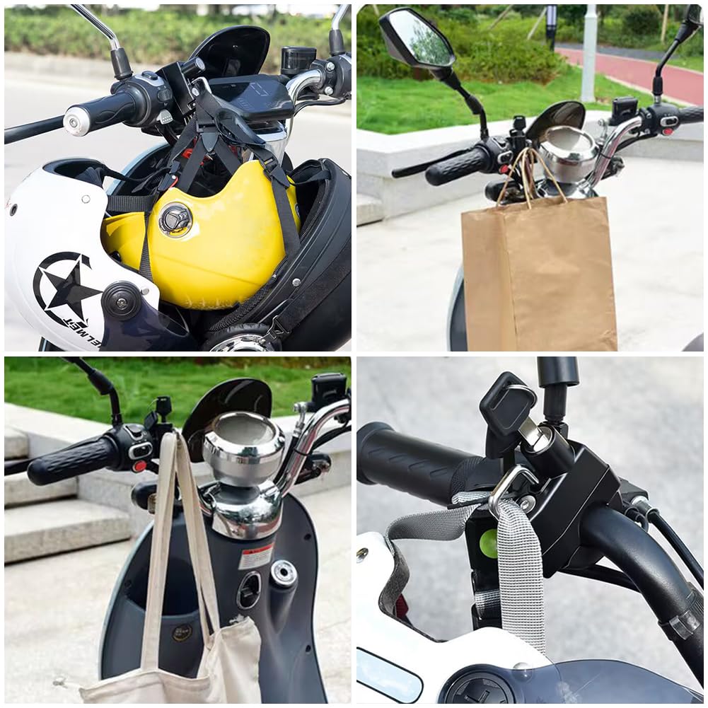 Dfuqanb 2 stukken Universeel motorfiets helmslot, Helm veiligheidsslot, Motorfiets helm slot, Motorfiets helm slot, Fietshelmslot, Helmslot Set, Voor motorfiets, fiets, scooter (22-28 mm