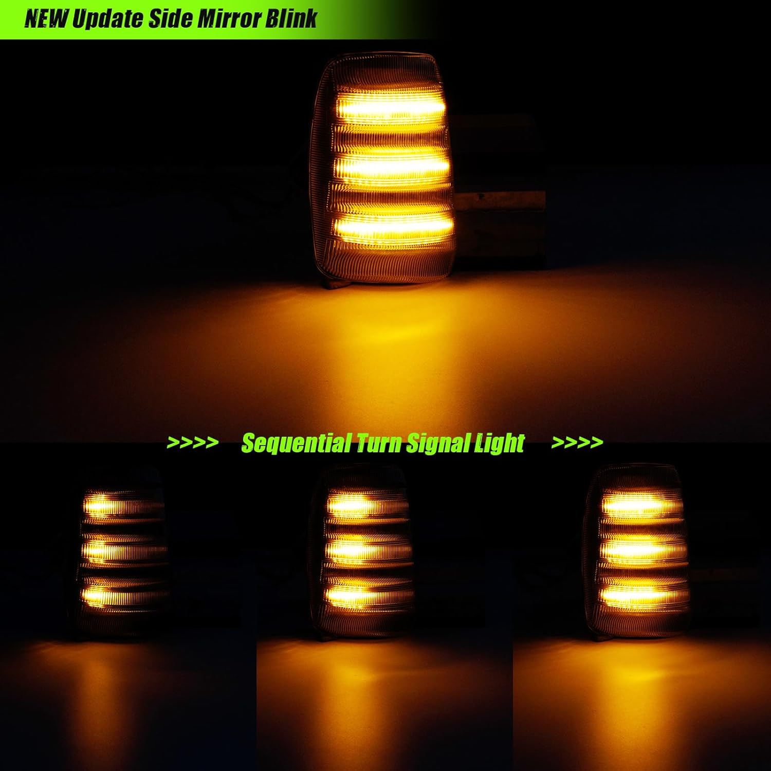 LED side Mirror Turn Signal Lights Compatible with 2015-2023 Transit-150/250/350/350HD & 2022-2024 E-Transit - Side Mirror Blinker Lights 2PCS