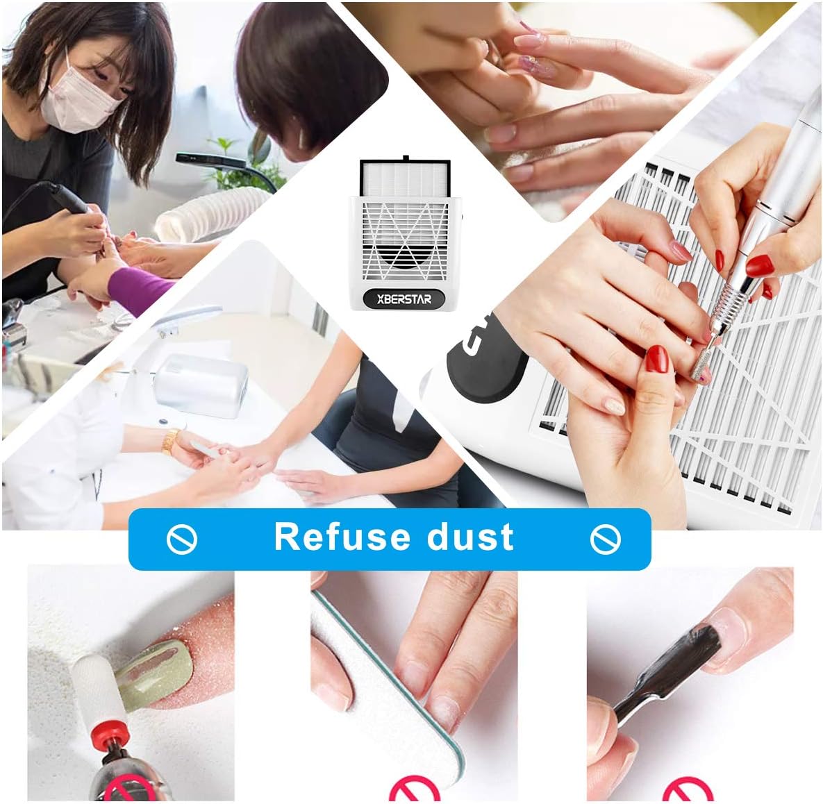 XBERSTAR Nail Dust Collector Filters Screen with 2Pcs - Image 4