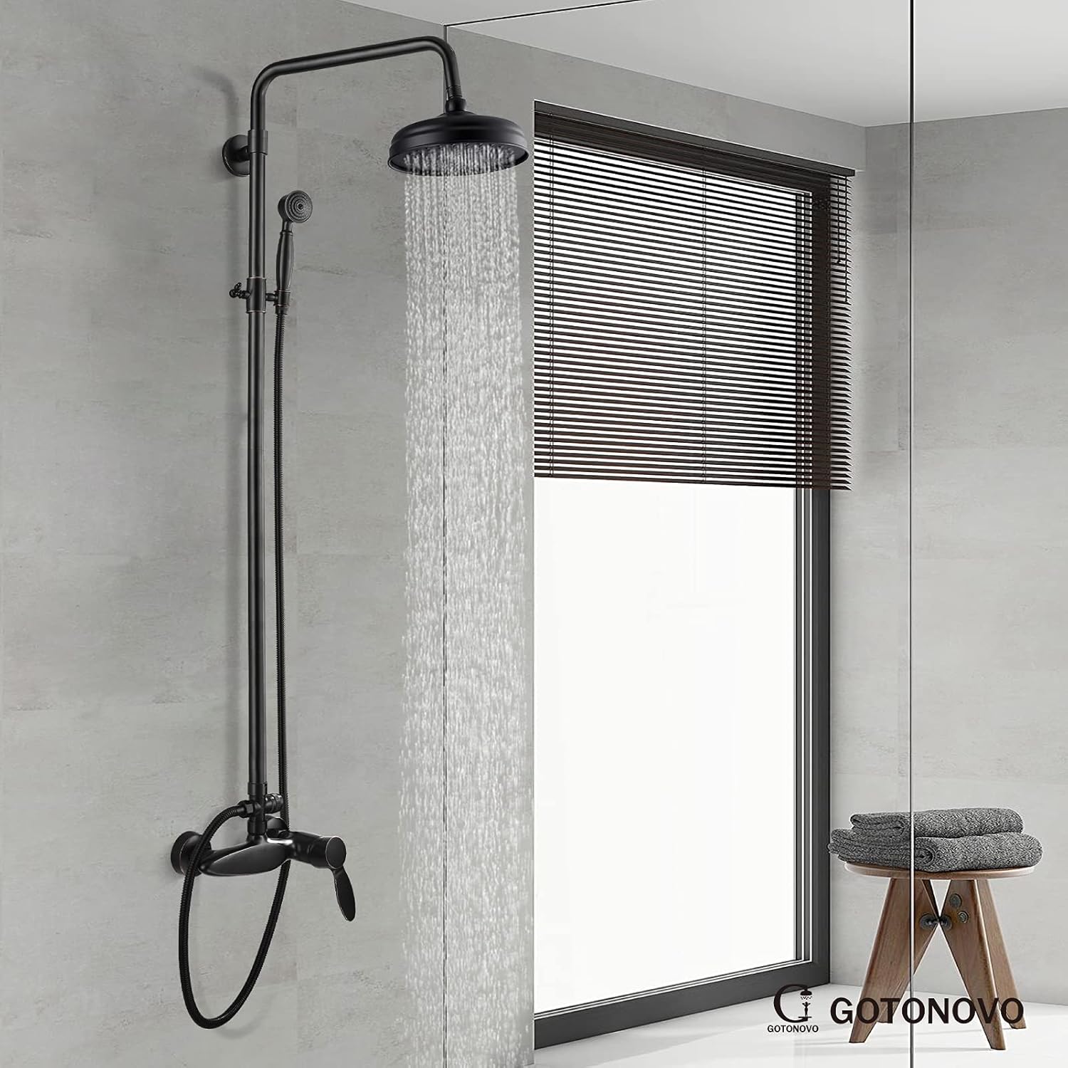 Flаѕh Dеаlѕ - 50% оƒƒ Oil Rubbed Bronze Brass Shower System Shower Faucet Set 8 Inch Round Rainfall Shower Head 360 rotable with Hand Sprayer Wall Mount Single Handle 60% оƒƒ Dіѕсоunt Oil Rubbed Bronze Brass Shower System Shower Faucet Set 8 Inch Round Rainfall Shower Head 360 rotable with Hand Sprayer Wall Mount Single Handle